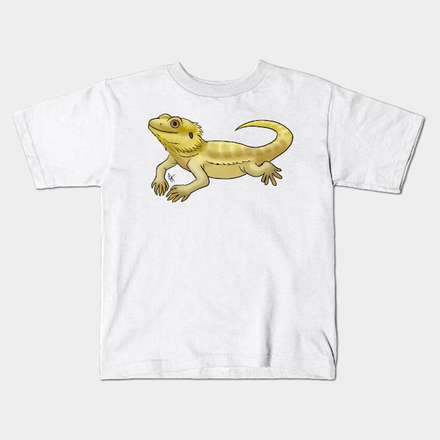 Reptile - Bearded Dragon - Yellow Morph Kids T-Shirt by Jen's Dogs Custom Gifts and Designs